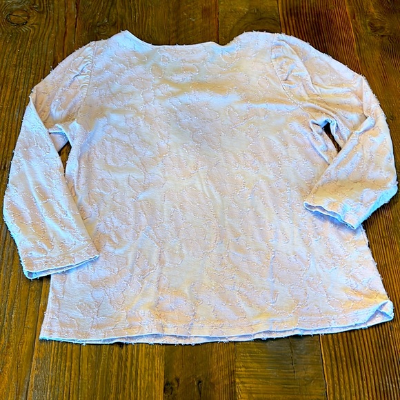 Loft Long Sleeve Shirt Pale Pink Floral Design Size L - Picture 5 of 5